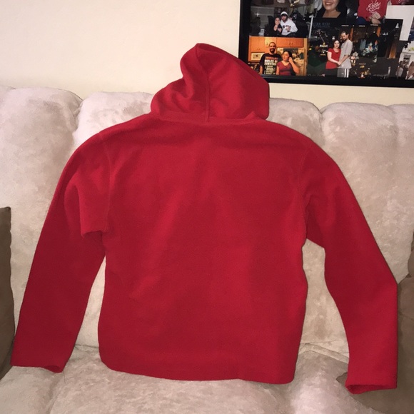 GAP large red fleece zippered hoodie 💕 - Picture 3 of 4